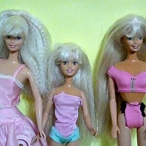Barbie & skipper doll twirlin beach splash 90s